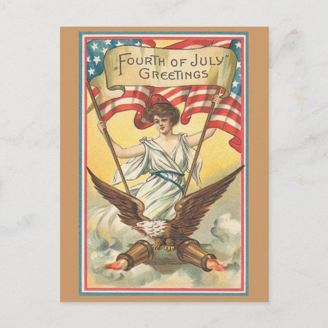 vintage July 4th Postcard (Front)