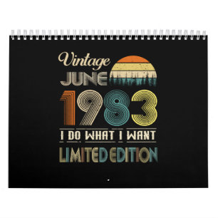 Vintage June 1983 What I Want Limited Edition Calendar