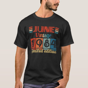 Vintage June 1984 38Th Birthday Gifts 38 Years Old T-Shirt