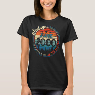 Vintage June 2000 22nd Years Old Birthday T-Shirt