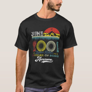 Vintage June 2001 Limited Edition 20Th Birthday 20 T-Shirt