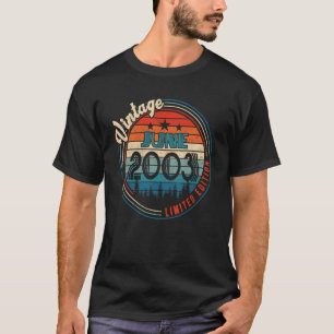 Vintage June 2003 19th Years Old Birthday T-Shirt