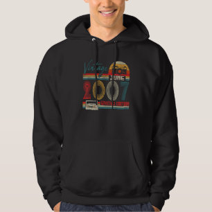 Vintage June 2007 15th Birthday Apparel 15 Years O Hoodie