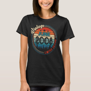 Vintage June 2008 14 Years Old Birthday T-Shirt