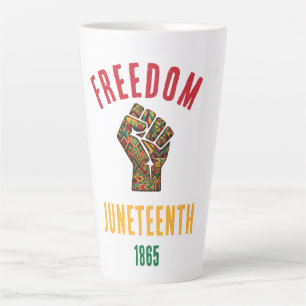 Vintage Juneteenth Freedom 1865 Pan-African Patter Latte Mug