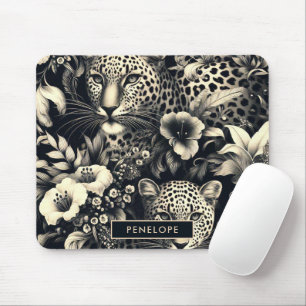 Vintage Jungle Jaguar Mouse Pad