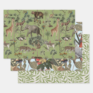 Vintage Jungle Theme Gift Wrap