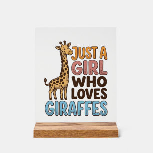 Vintage Just A Girl Who Loves Giraffes Shirt (5)_1 Acrylic Sign