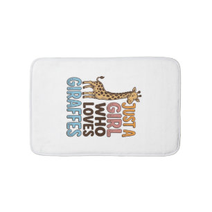Vintage Just A Girl Who Loves Giraffes Shirt (5)_1 Bath Mat