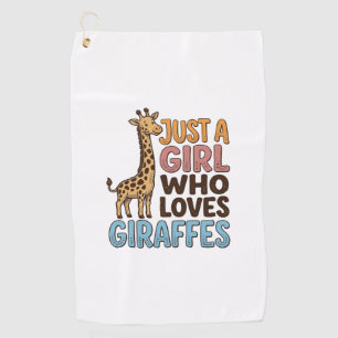 Vintage Just A Girl Who Loves Giraffes Shirt (5)_1 Golf Towel