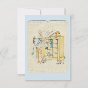 Vintage "Just Arrived" Boy Birth Announcement