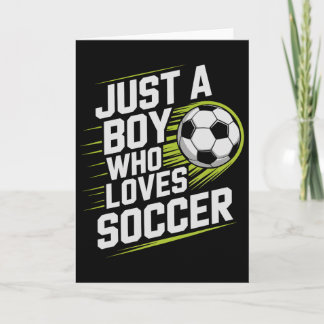 Vintage Just Boy Who Loves Soccer Play Game Goalie Card