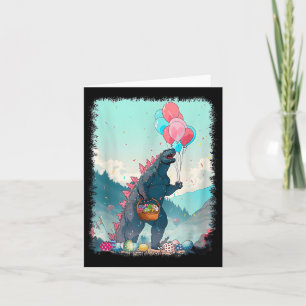 Vintage Kaiju Easter Day Shirt Kaiju Japanese Art  Card