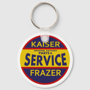 Vintage Kaiser Frazer service sign red/blue Key Ring