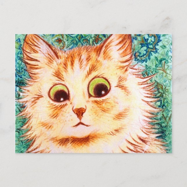 Vintage Kaleidoscope Cat By Louis Wain Postcard (Front)