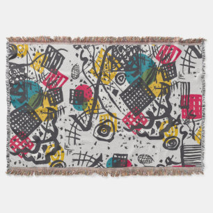 Vintage Kandinsky Kleine Welten V Bauhaus Abstract Throw Blanket