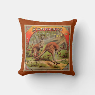 Vintage Kangaroo Advertisement Cushion