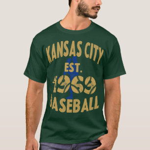 Vintage Kansas City Baseball Est 1969 Baseball Pit T-Shirt
