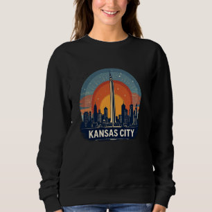 Vintage Kansas City Missouri Sunset Skyline Citysc Sweatshirt