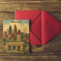Vintage Kansas City Silhouette Skyline
