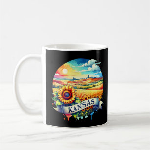 Vintage Kansas Map s – Retro us state Coffee Mug