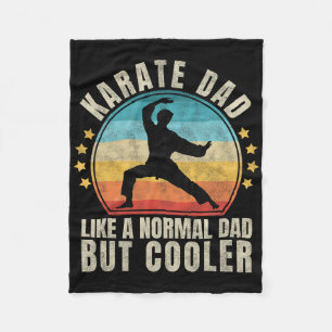 Vintage Karate Dad Proud Martial Arts Father's Day Fleece Blanket