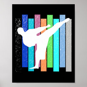 Vintage Karate Judo Kickboxing Wrestling Men Women Poster