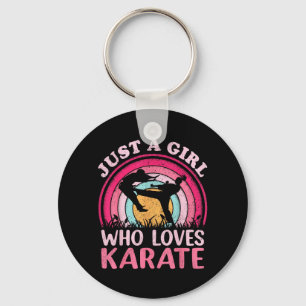 Vintage Karate Martial Arts A Girl Who Loves Key Ring