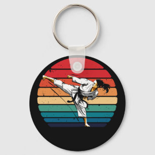 Vintage Karate Martial Arts Women Key Ring