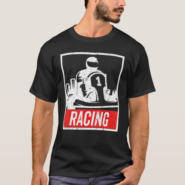 Vintage Kart Racing , Go-Kart T-Shirt (Front)