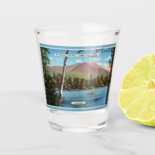 Vintage Katahdin Postcard Shot Glass
