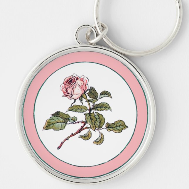 Vintage Kate Greenaway Book Illustration Key Ring (Front)