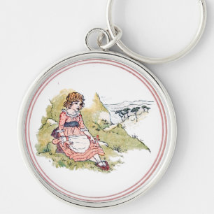 Vintage Kate Greenaway Book Illustration Key Ring