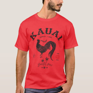 Vintage Kauai Garden Isle Aloha State with Chicken T-Shirt