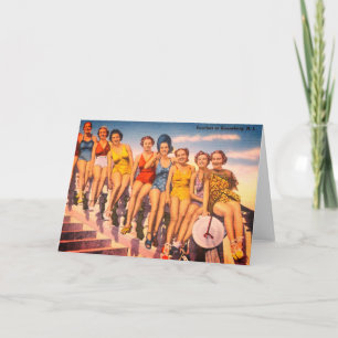 Vintage Keansburg, NJ Beach Scene - Jersey Shore Card