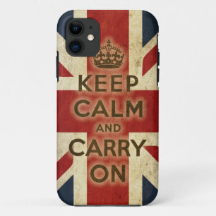 Vintage Keep Calm And Carry On iPhone 11 Case