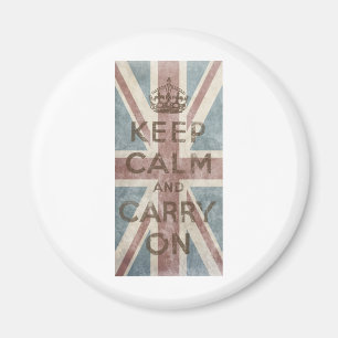 Vintage Keep Calm And Carry On Magnet