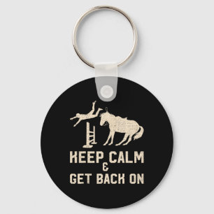 Vintage Keep Calm And Get Back On Key Ring