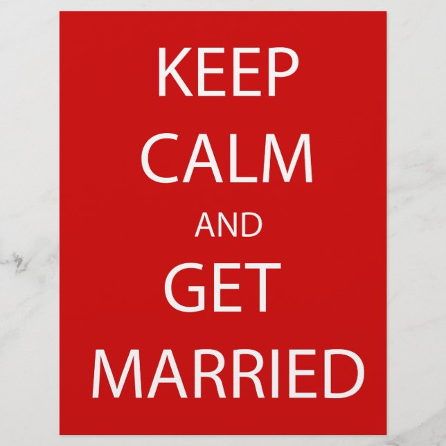 Vintage KEEP CALM  GET MARRIED (Front)