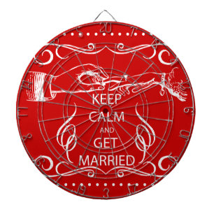 Vintage KEEP CALM GET MARRIED Dartboard