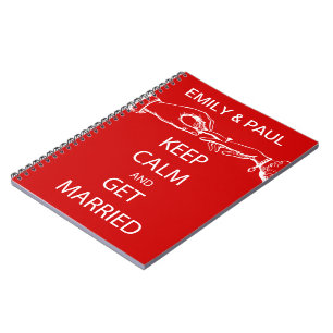 Vintage KEEP CALM GET MARRIED Notebook