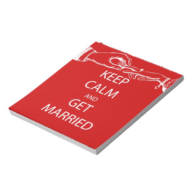 Vintage KEEP CALM  GET MARRIED Notepad (Rotated)