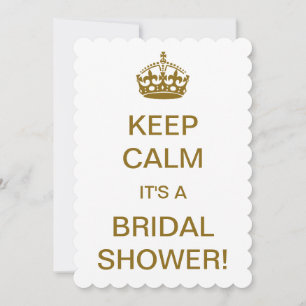 Vintage Keep Calm it's a Bridal Shower! Invitation