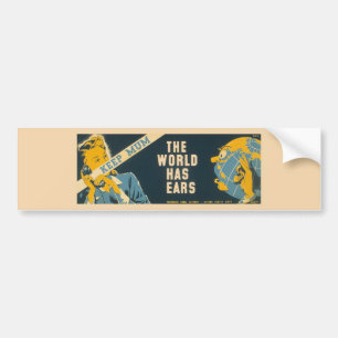 Vintage “Keep Mum” bumpersticker Bumper Sticker