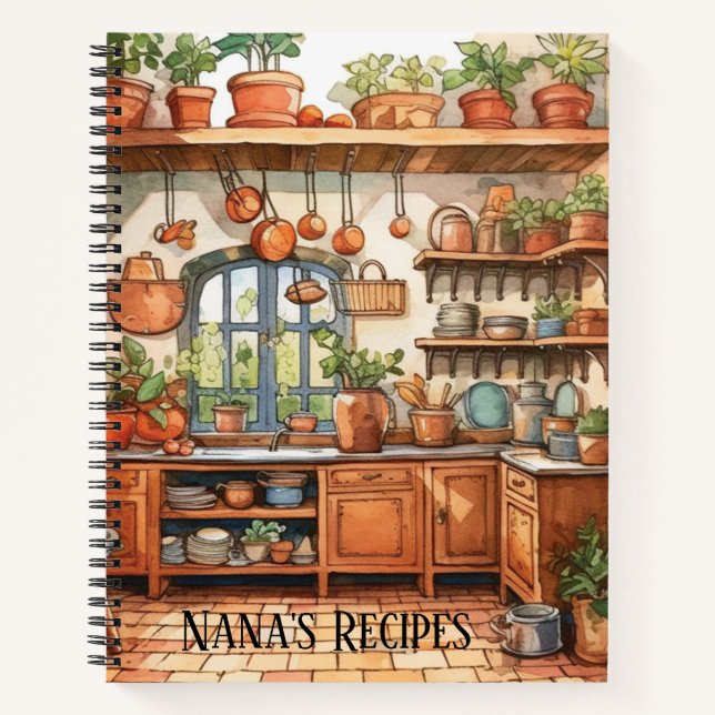 Vintage Keepsake Recipe Rustic Heirloom Notebook (Front)
