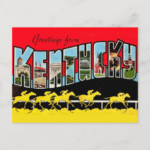 Vintage  Kentucky Greetings Postcard