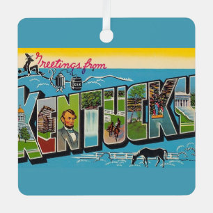 Vintage Kentucky Metal Tree Decoration