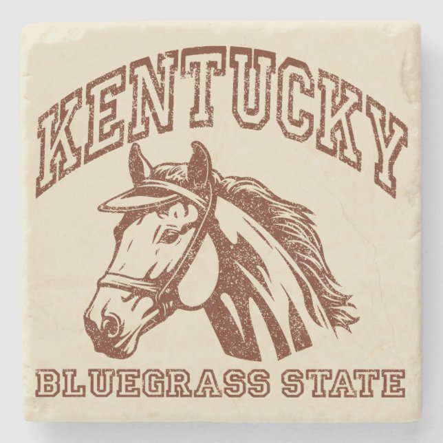 Vintage Kentucky Stone Coaster (Front)