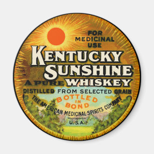 Vintage Kentucky Whiskey Label Magnet