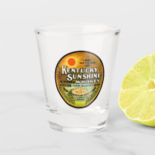 Vintage Kentucky Whiskey Label Shot Glass